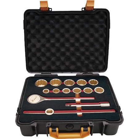 Ega Master SET OF 14 SOCKET WRENCHES 3/4" (21 - 50 MM) NON SPARKING Cu-Be 74275